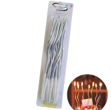 Rođendanske Svećice - SILVER 12 kom.